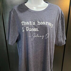 Bella Canvas Navy That's Hearsay I Guess Sz L